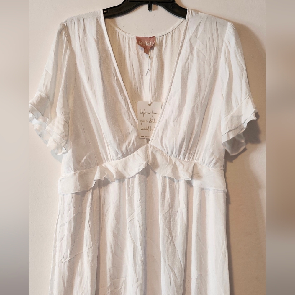 Show Me Your Mumu White Ruffle Dress - Picture 3 of 6